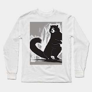 Red Pandas Shadow Silhouette Anime Style Collection No. 87 Long Sleeve T-Shirt